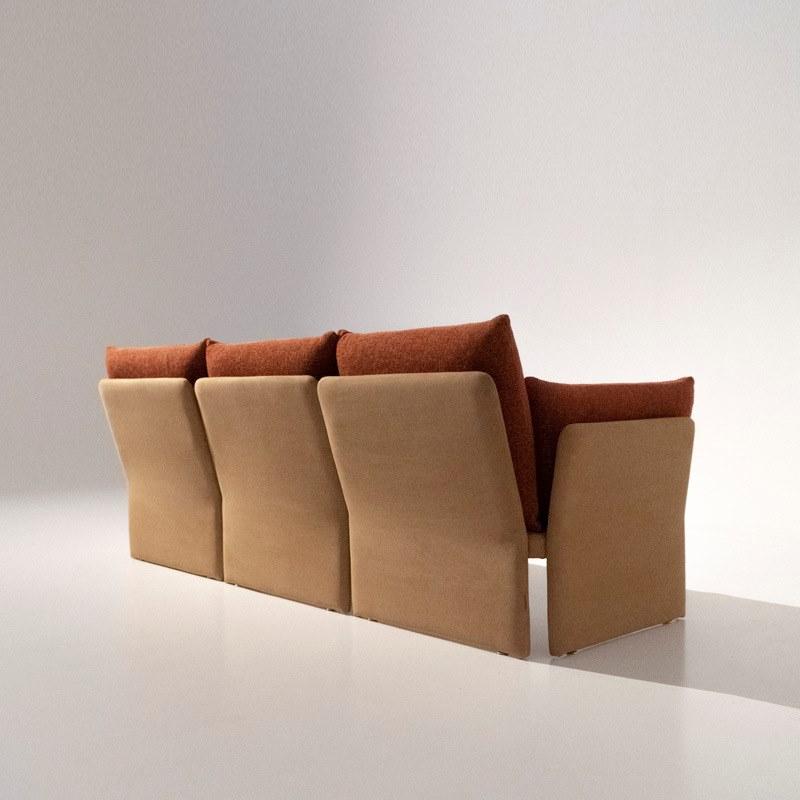 3 seater cotton and microfiber sofa | Farfalle by Mantellassi 1926