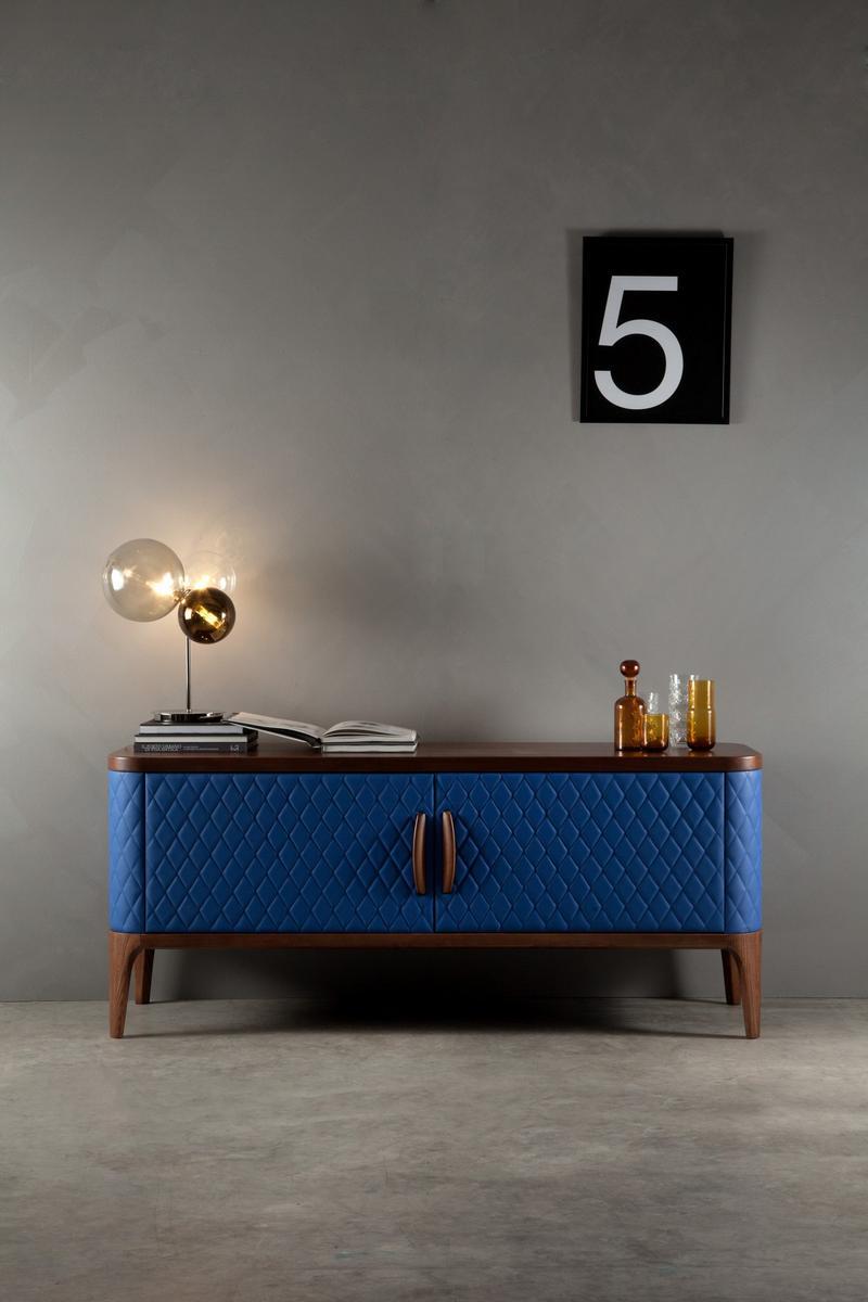 Leather sideboard with doors | Tiffany by Tonin Casa