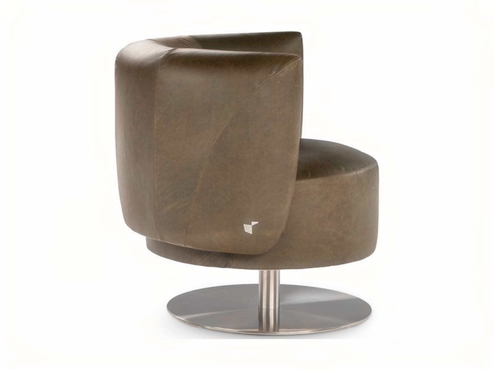 The 'Milla' armchair offers a compact, stylishly retro design with a comfortable round backrest and the versatility of fixed and swivel base options. | Milla by Calia Italia