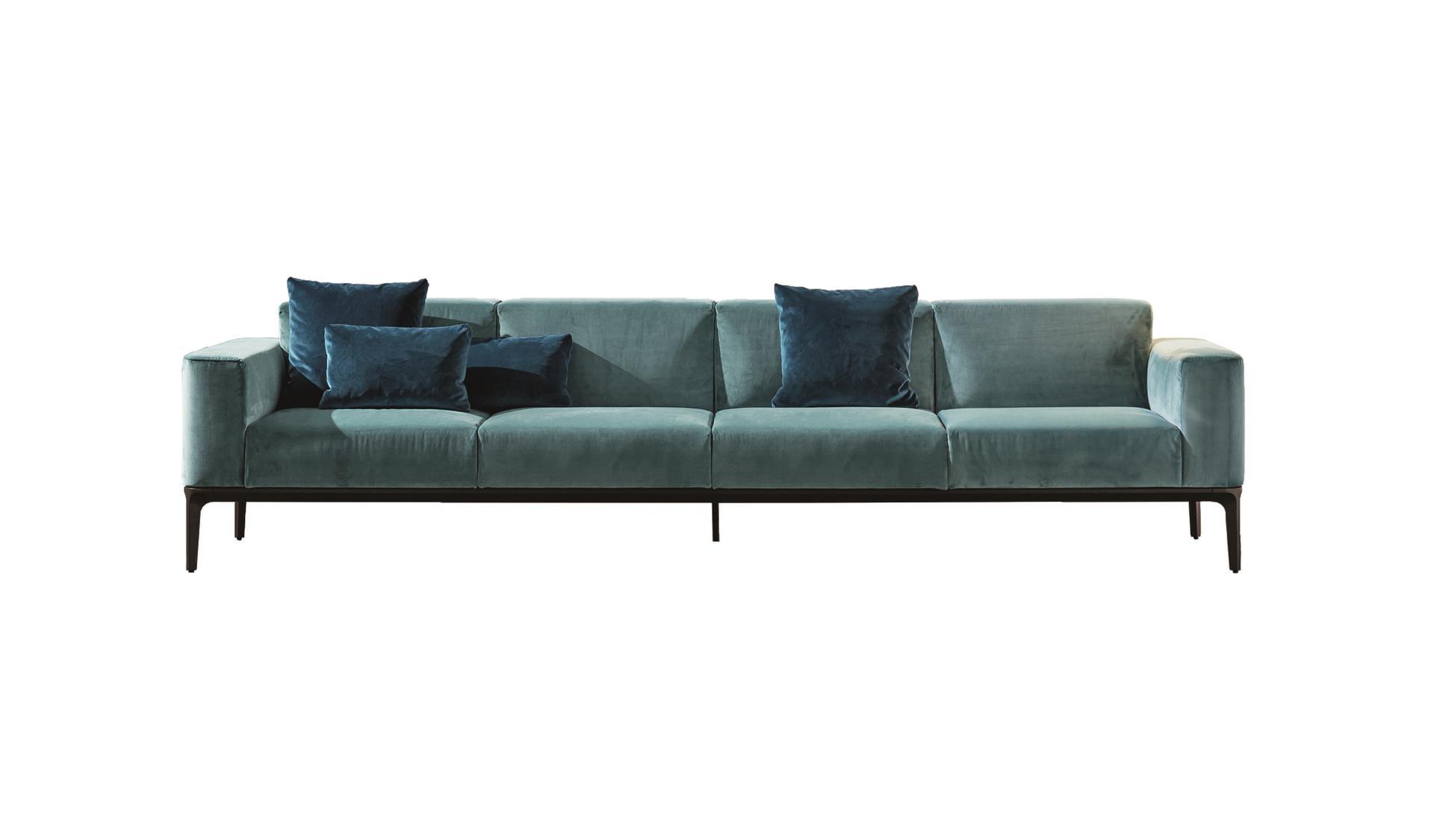 Sectional 4 seater fabric sofa | Slim by Sovet