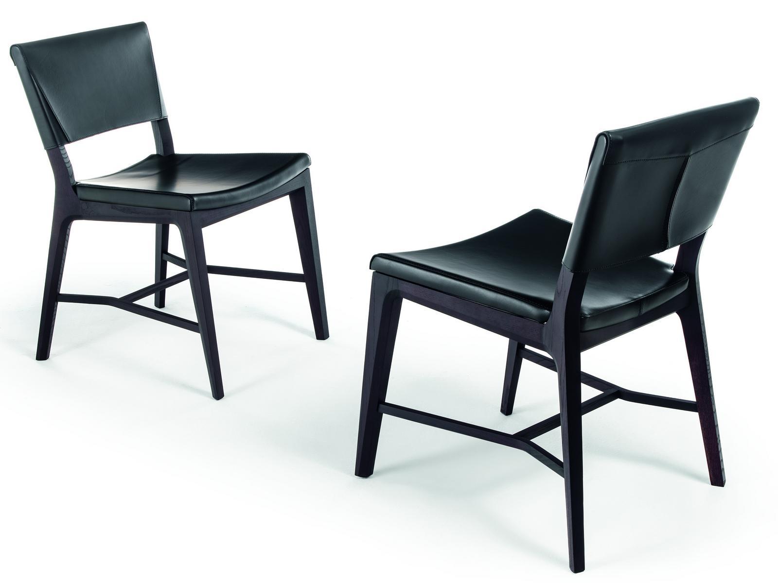 Upholstered tanned leather chair | Alisja by Frigerio