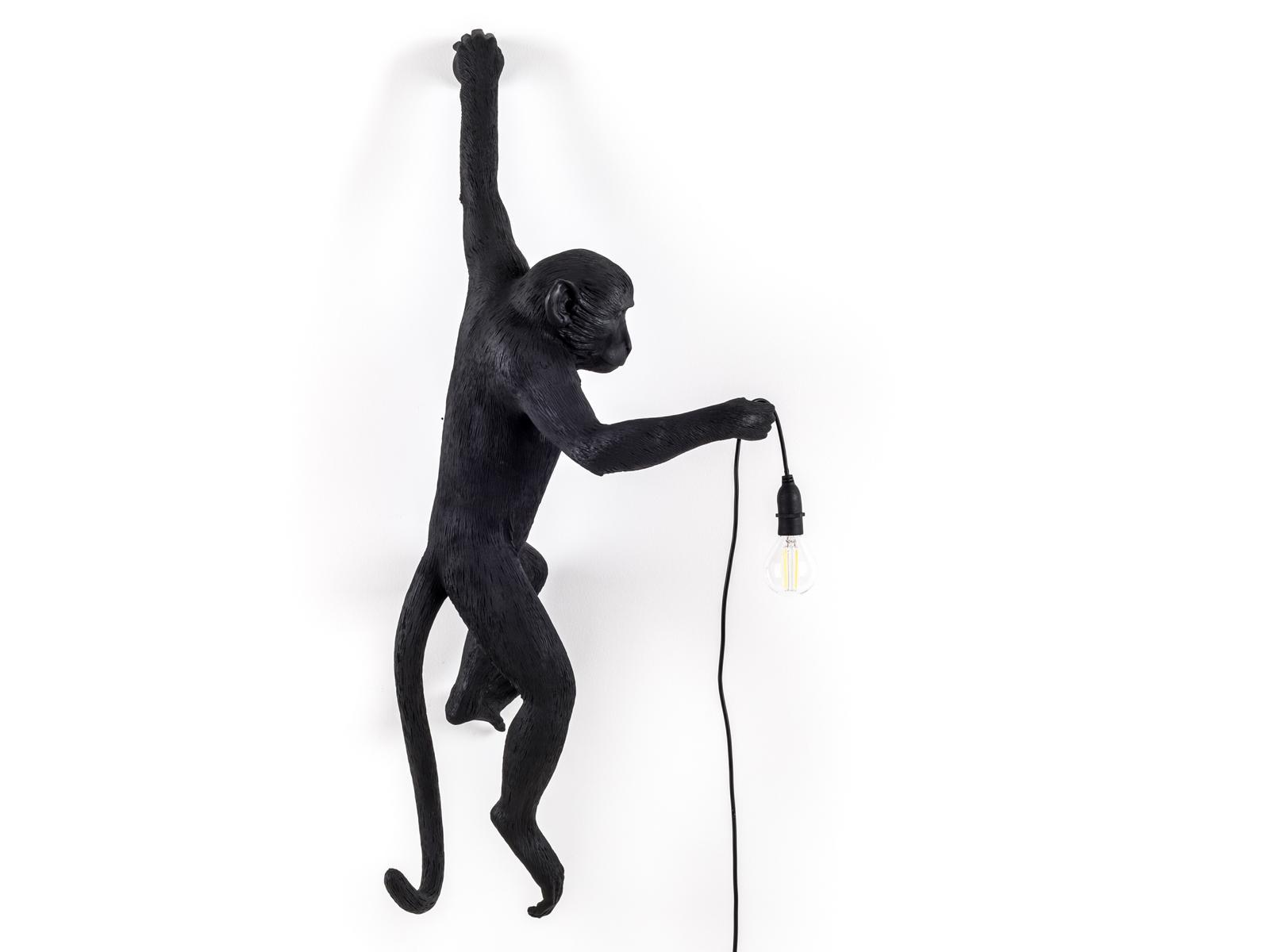 LED resin wall lamp | The Monkey Lamp Black Hanging by Seletti