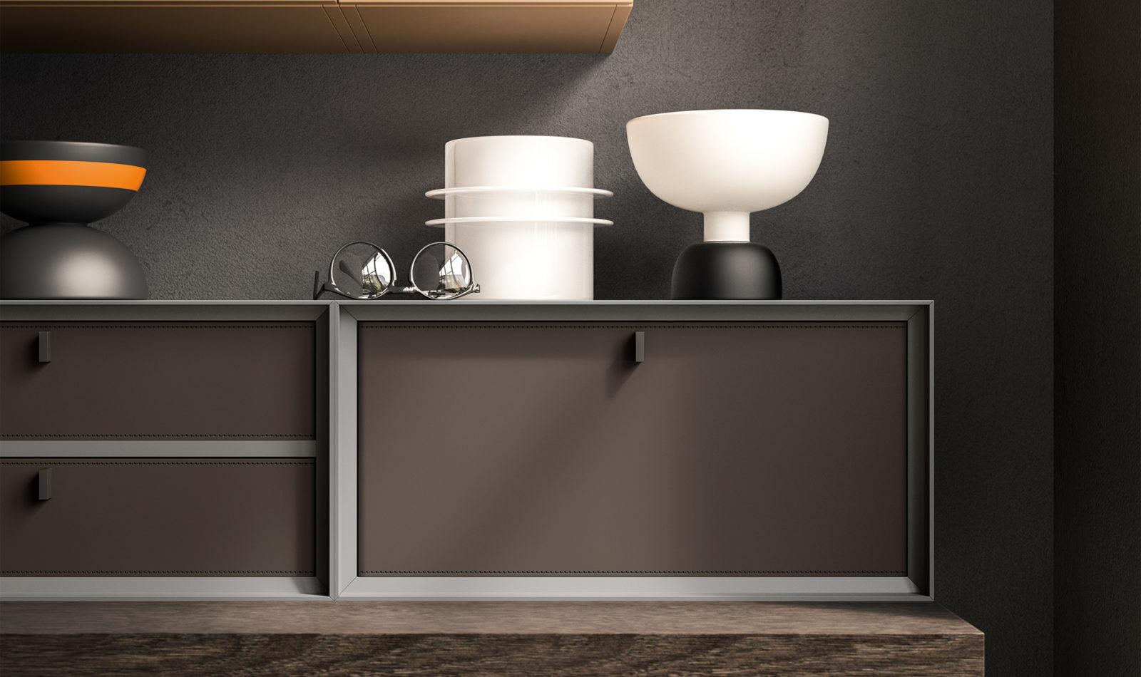 Modular lacquered storage wall | Day Collection by ALF Dafre