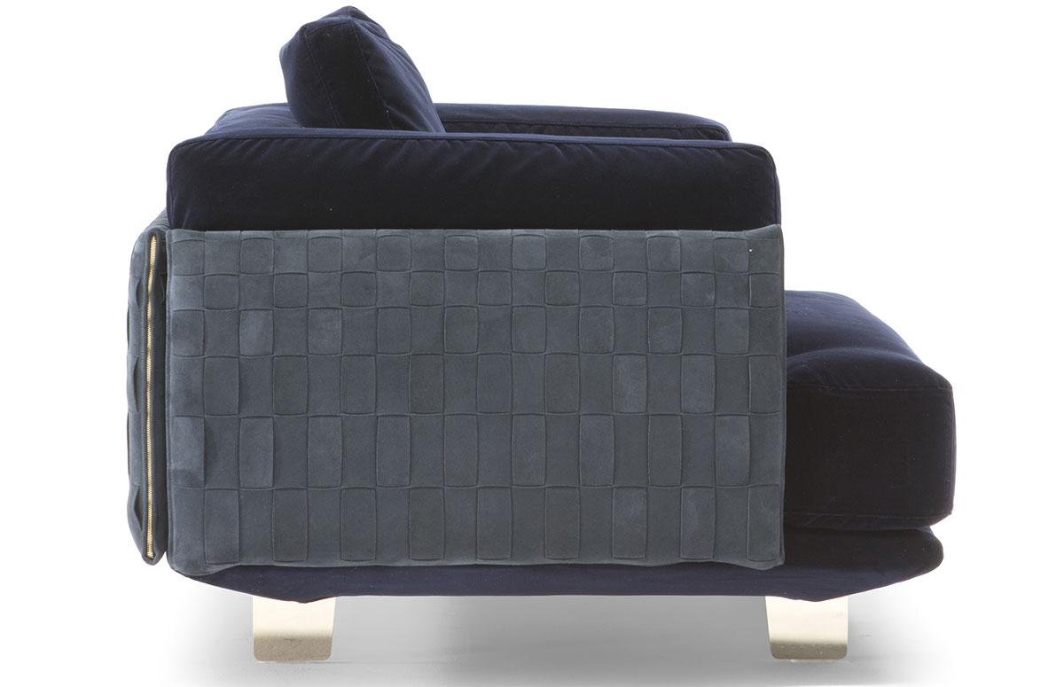 Fabric armchair with armrests | Campus by Natuzzi Italia