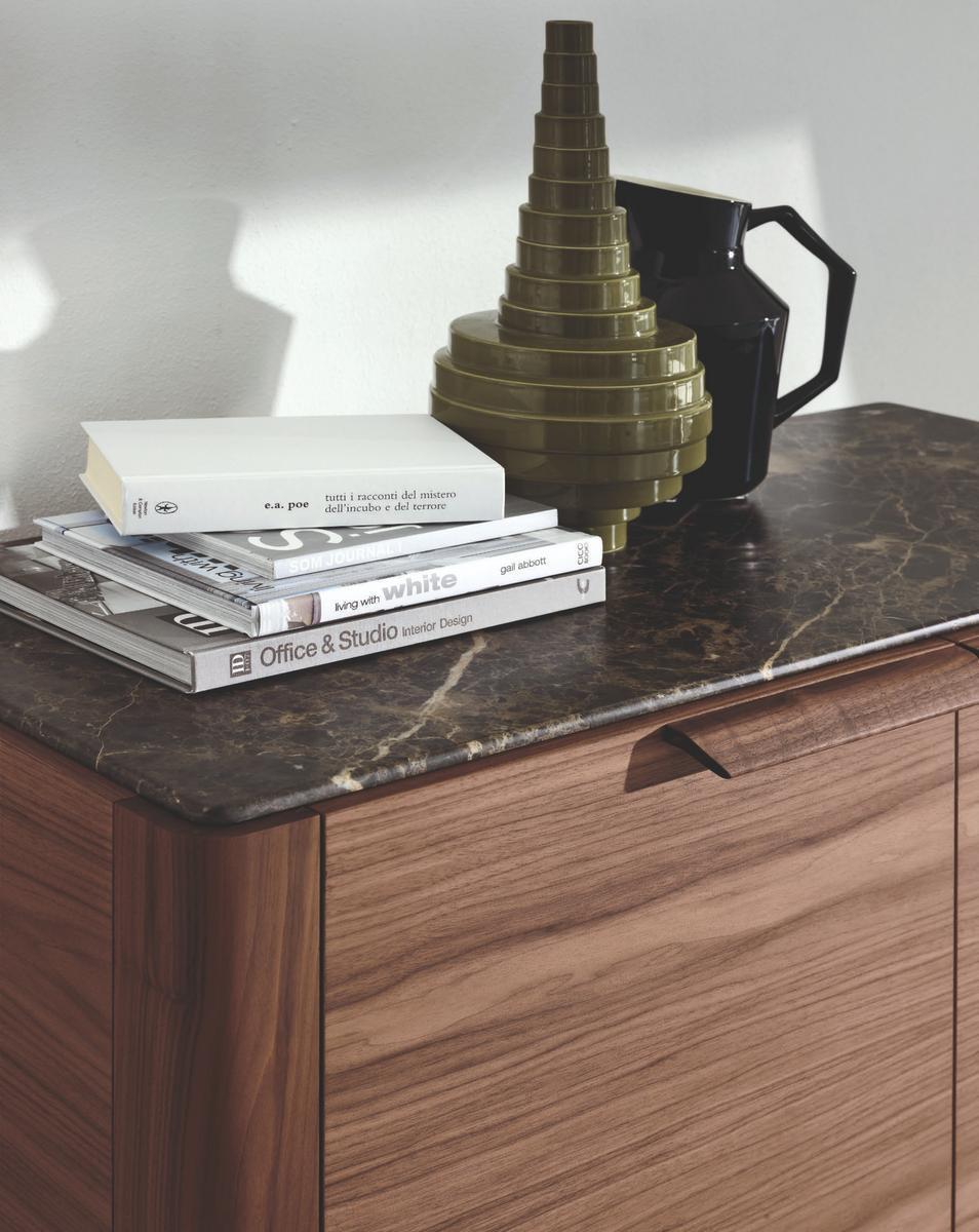 Walnut highboard | Atlante by Porada