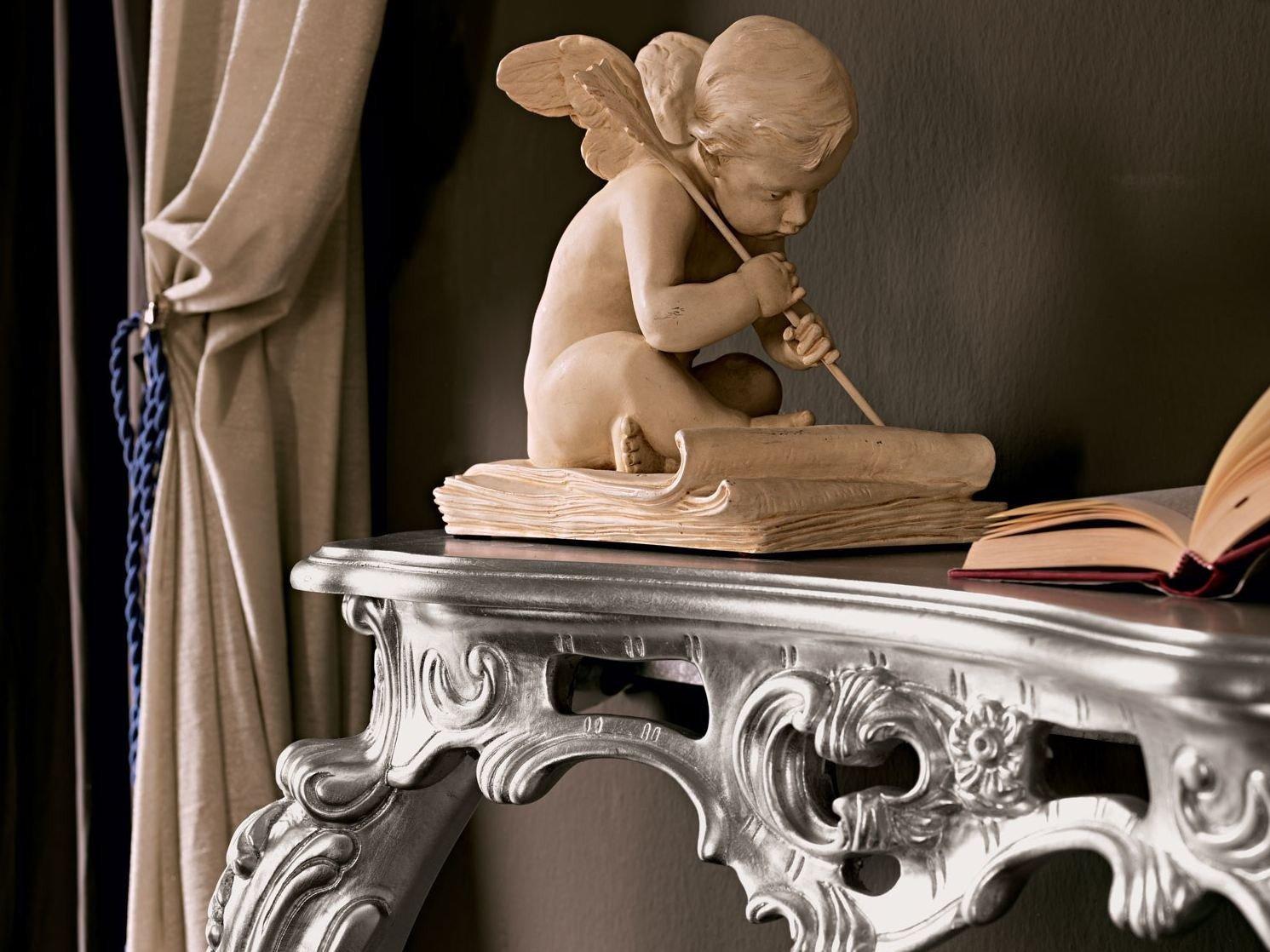 Silver leaf console table | 11609 by Modenese Gastone
