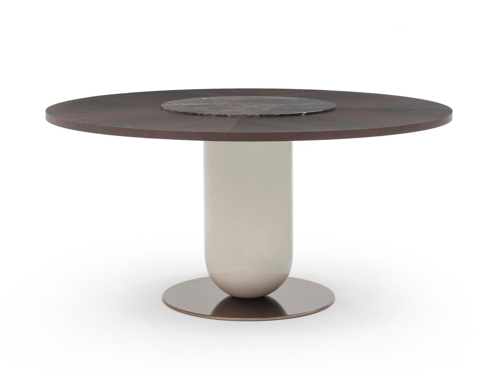Wooden table with Lazy Susan | Ettore by Pianca