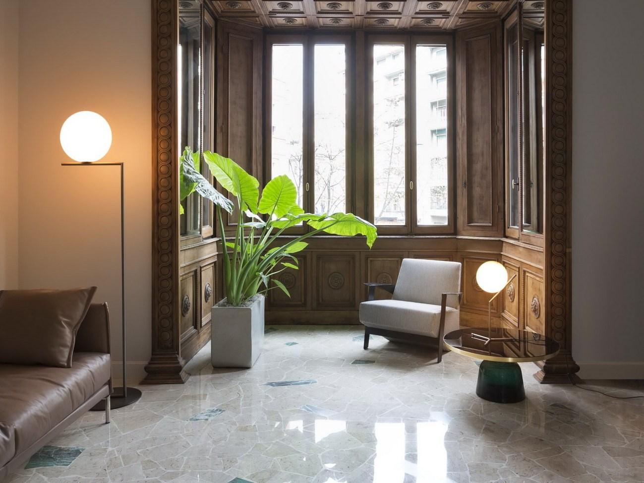 Brass floor lamp | Ic Lights F2 by Flos