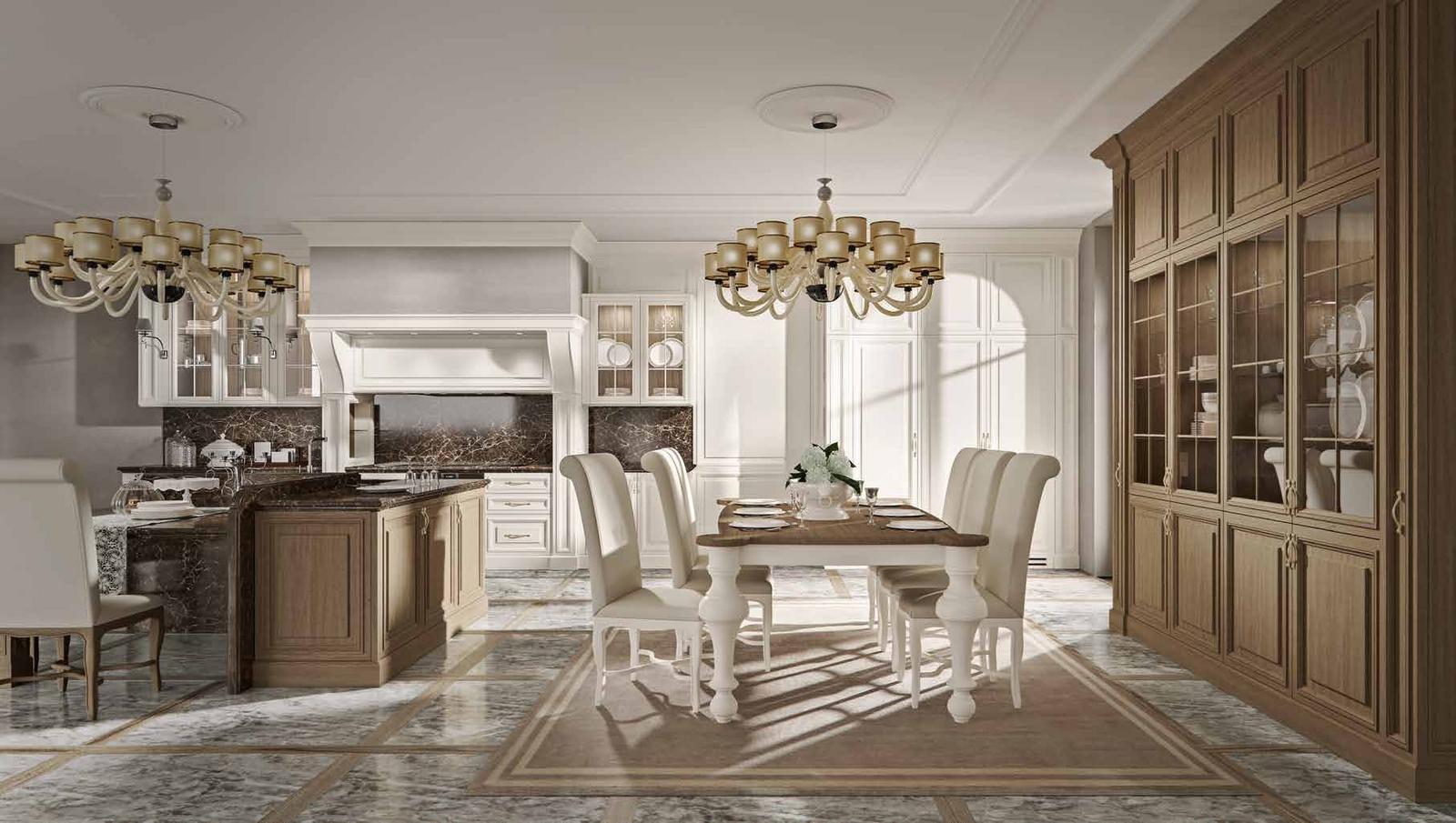 Kitchen with handles Old Line Deva