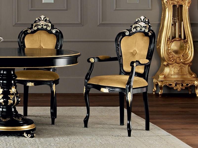 Upholstered chair with armrests | 11513 by Modenese Gastone