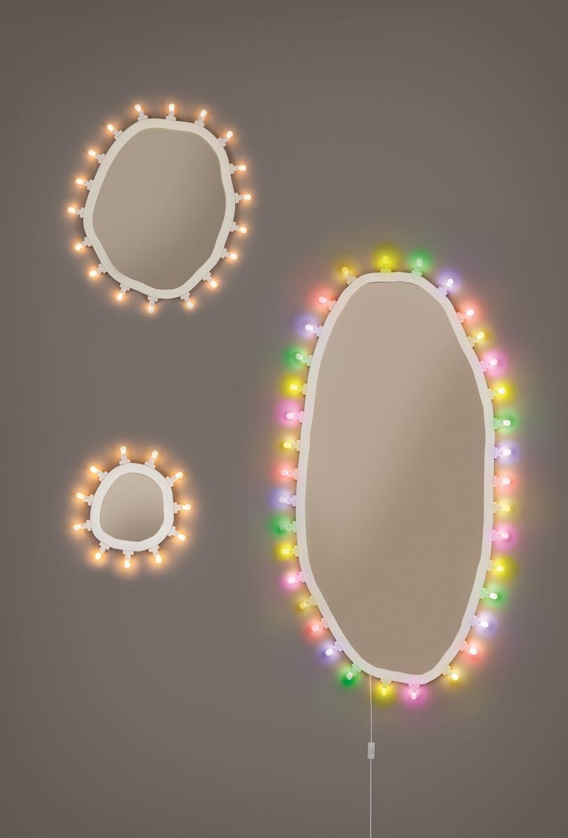 Wall-mounted mirror with integrated lighting | Luminaire Big by Seletti