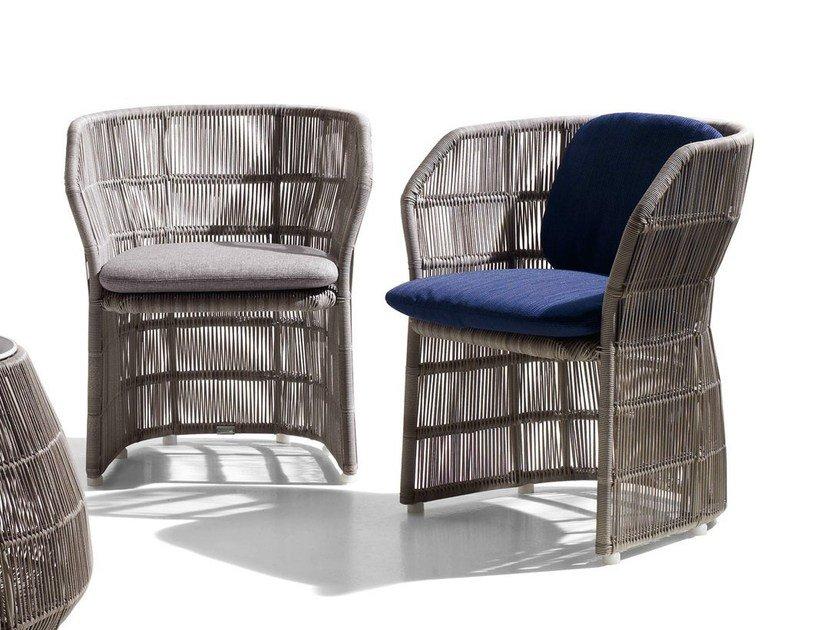 Polyethylene garden chair with armrests | Canasta '13 by B&B Italia