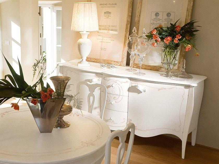 Wooden sideboard with flap doors with drawers | Sogni D'amore by Barnini Oseo