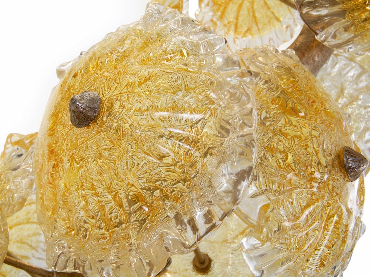 LED handmade bronze ceiling lamp | Nenufar Ct3229/48 by Serip