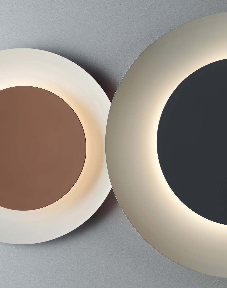 LED indirect light wall light | Puck Wall Art Double by Vibia