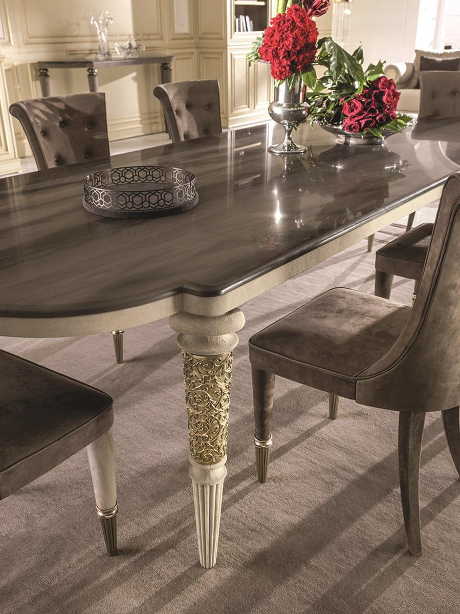 Oval leather table | Layton by Longhi
