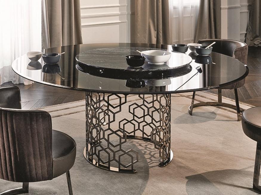 Oval glass table | Manfred by Longhi
