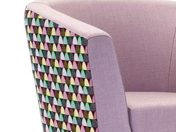 Upholstered lobby chair with armrests | Carver by Domingo salotti
