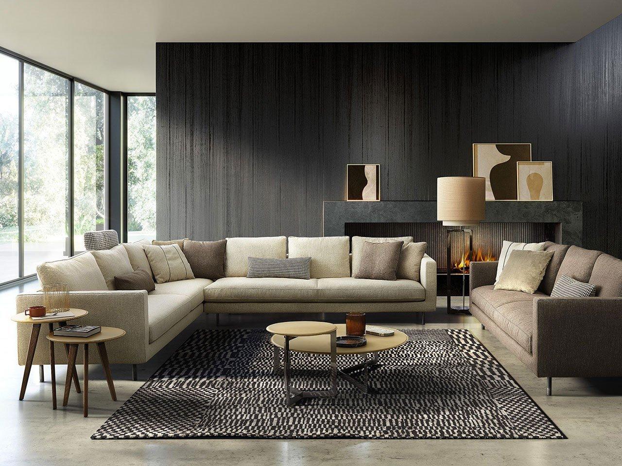 Sectional fabric sofa | Easy by Dema