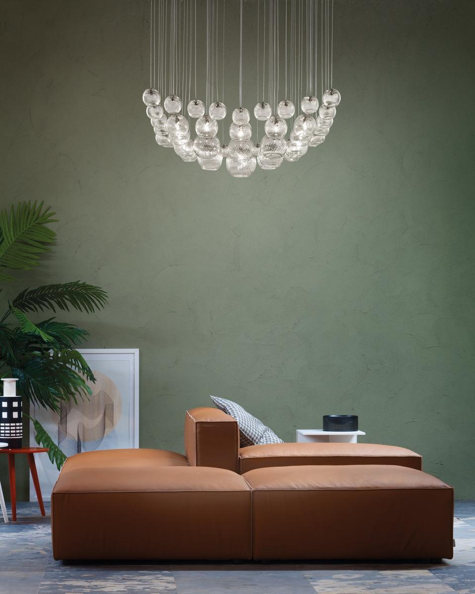 Blown glass pendant lamp | Oto Sp Sur by Vistosi