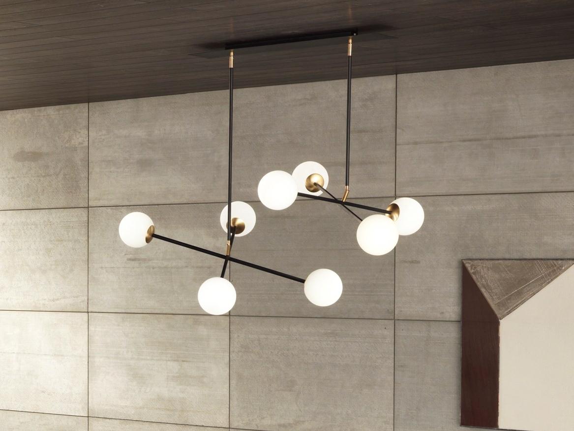 Painted metal pendant lamp | Meridian S4-s8 by Riflessi