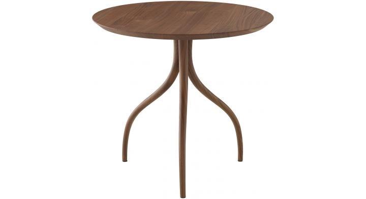 Round walnut coffee table | Thot by Ligne Roset