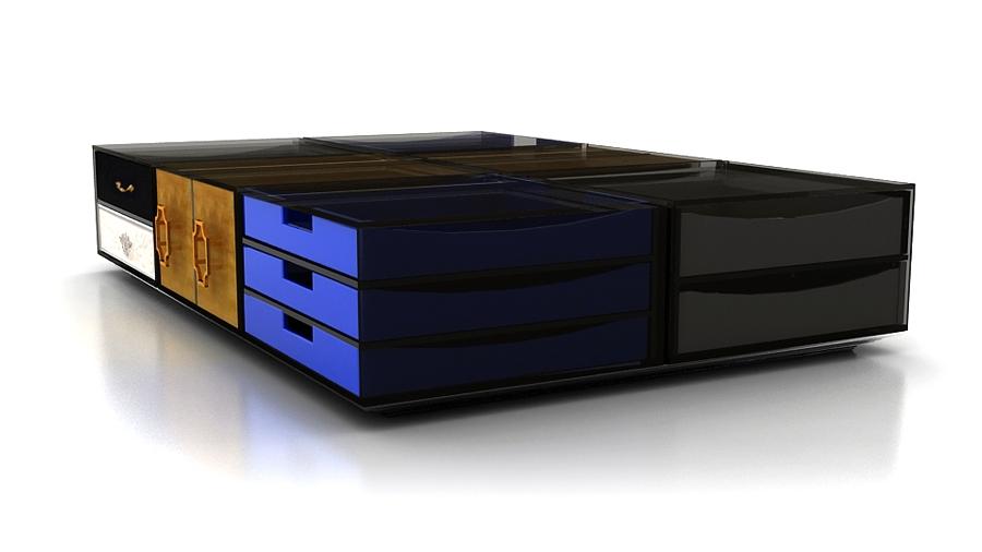 Rosewood coffee table with storage space | Soho by Boca Do Lobo