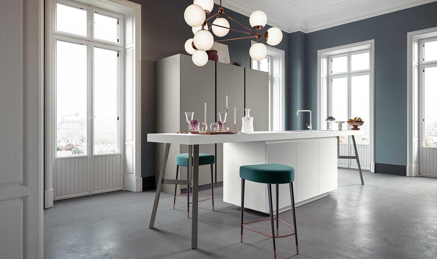 Fenix kitchen without handles ALF Valdesign Logica L40