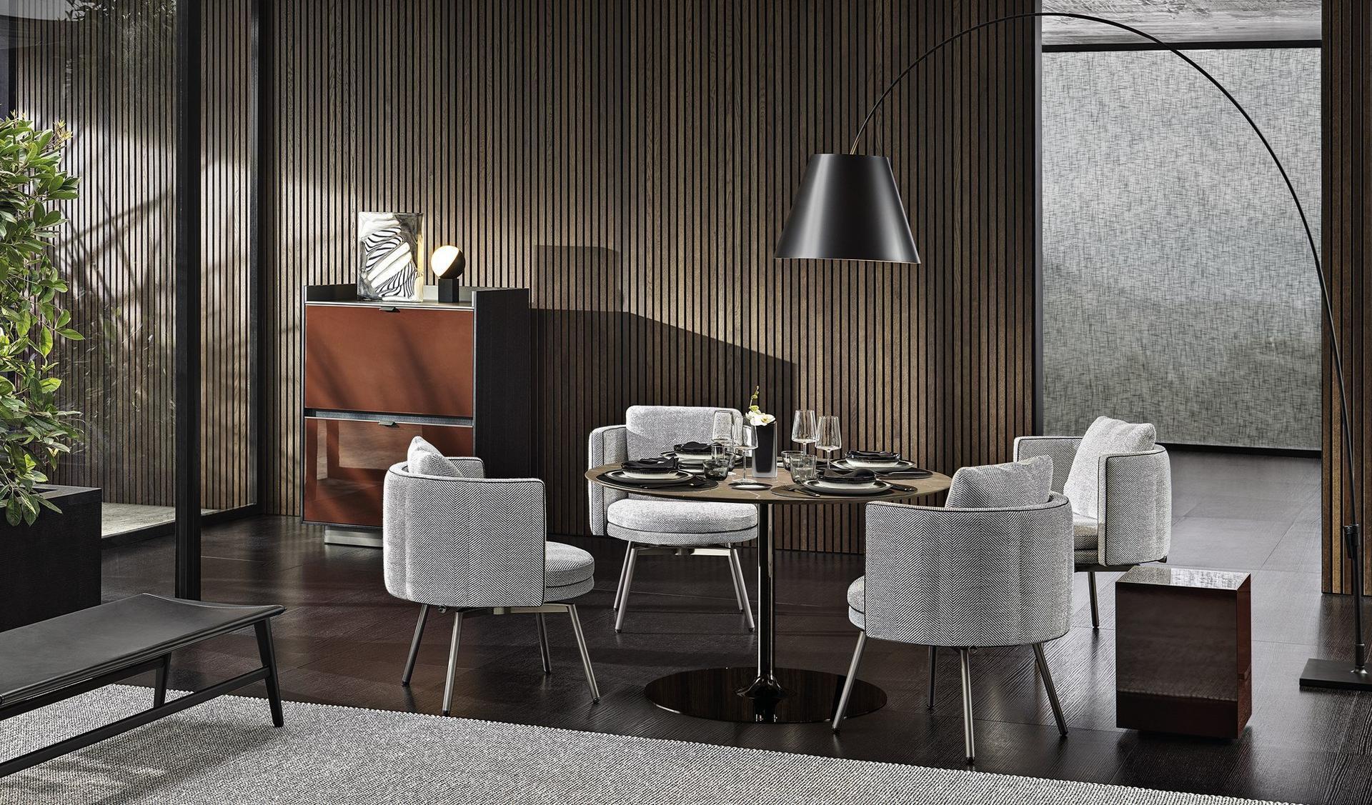 Upholstered fabric chair | Torii by Minotti