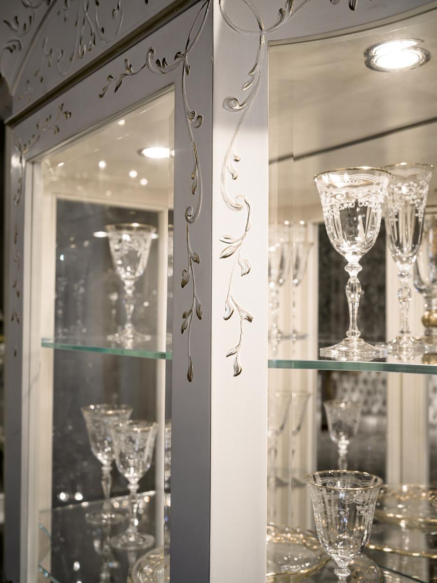 Wood and glass display cabinet with integrated lighting | 1433 by Ezio Bellotti