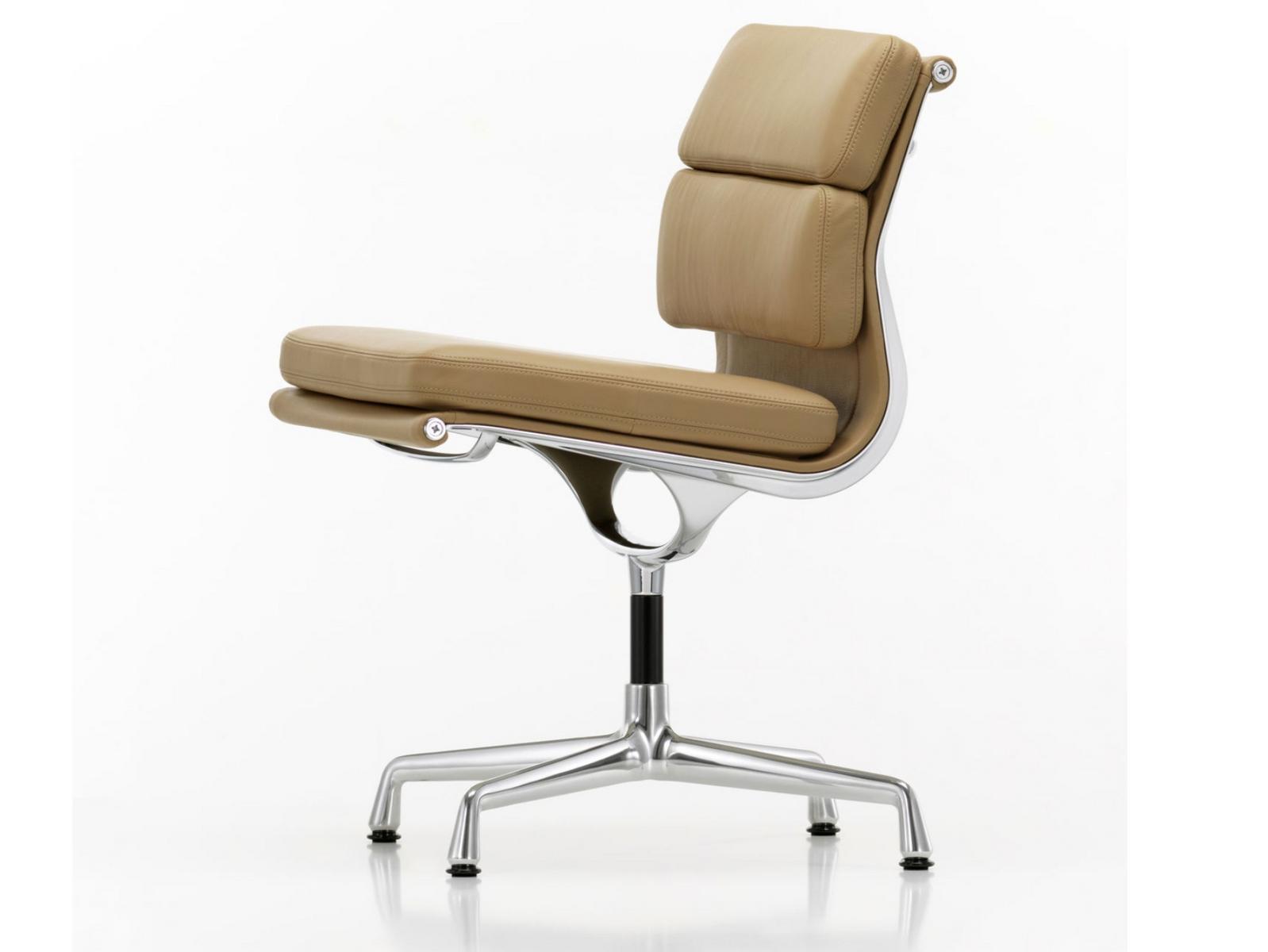 Leather chair with 4-spoke base | Soft Pad Ea 205 by Vitra