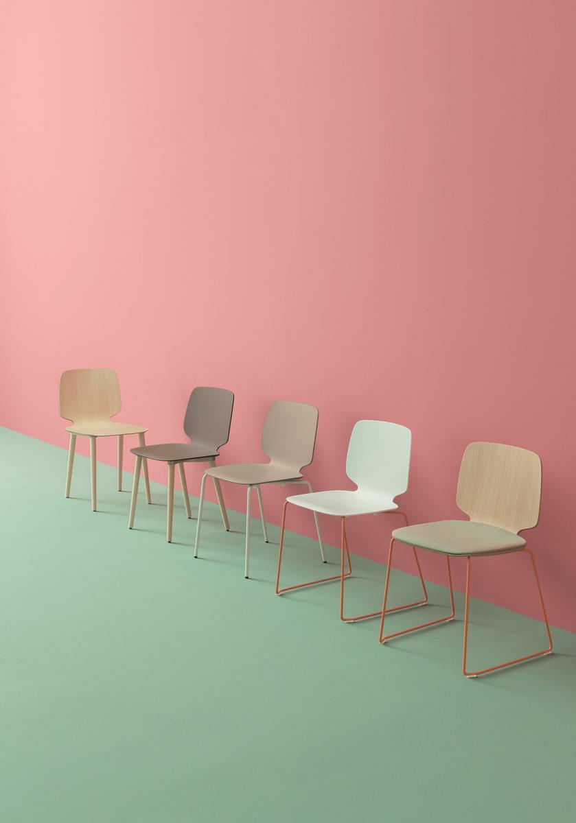 Sled base wooden chair | Babila 2720 by Pedrali