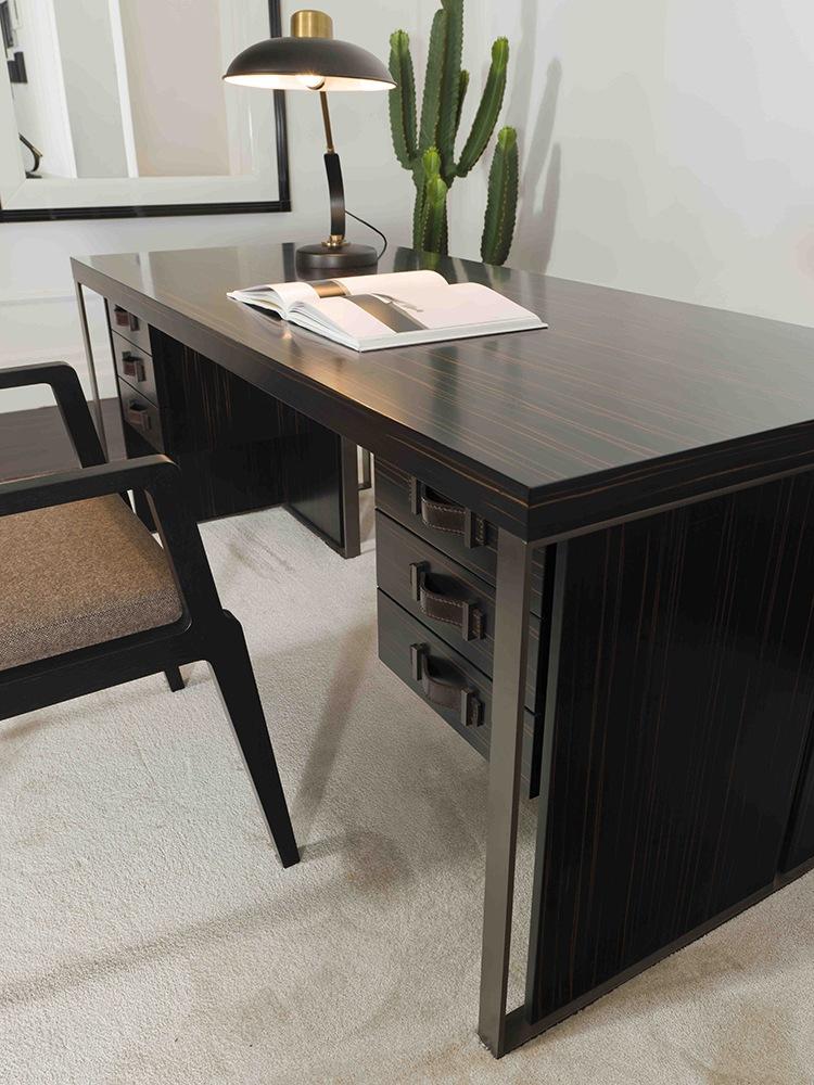 Rectangular wood writing desk with drawers | Kobe by Galimberti Nino