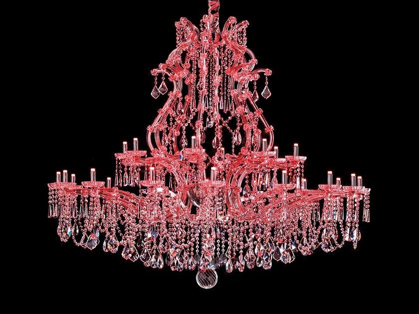 Metal chandelier with Swarovski® Crystals | Maria Teresa Ve 951 by Masiero