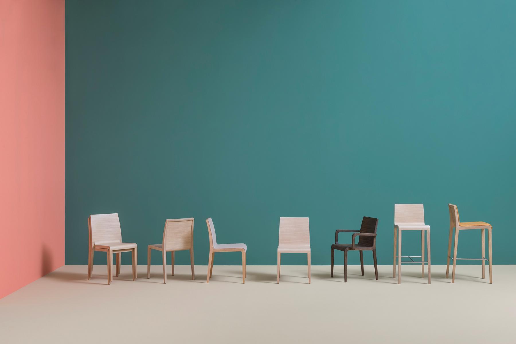 Multi-layer wood stool | Young 426 by Pedrali