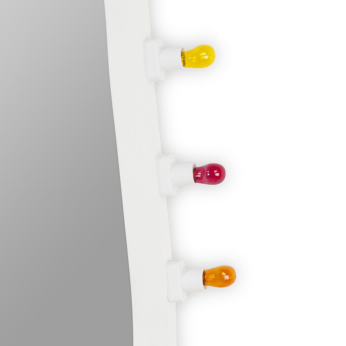 Wall-mounted mirror with integrated lighting | Luminaire Big by Seletti