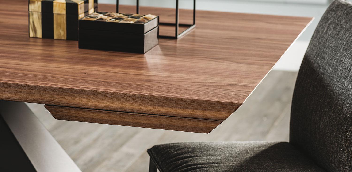 Rectangular metal table | Eliot Wood Drive by Cattelan Italia