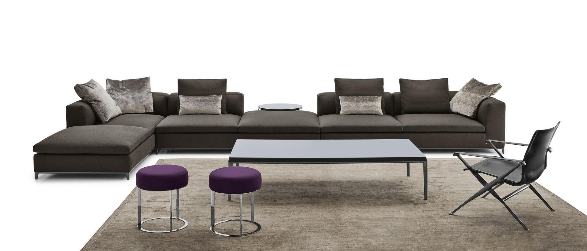 Corner sectional fabric sofa | Michel Club by B&B Italia