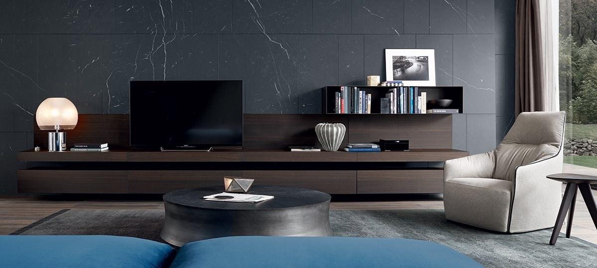Sectional TV wall system | Sintesi by Poliform