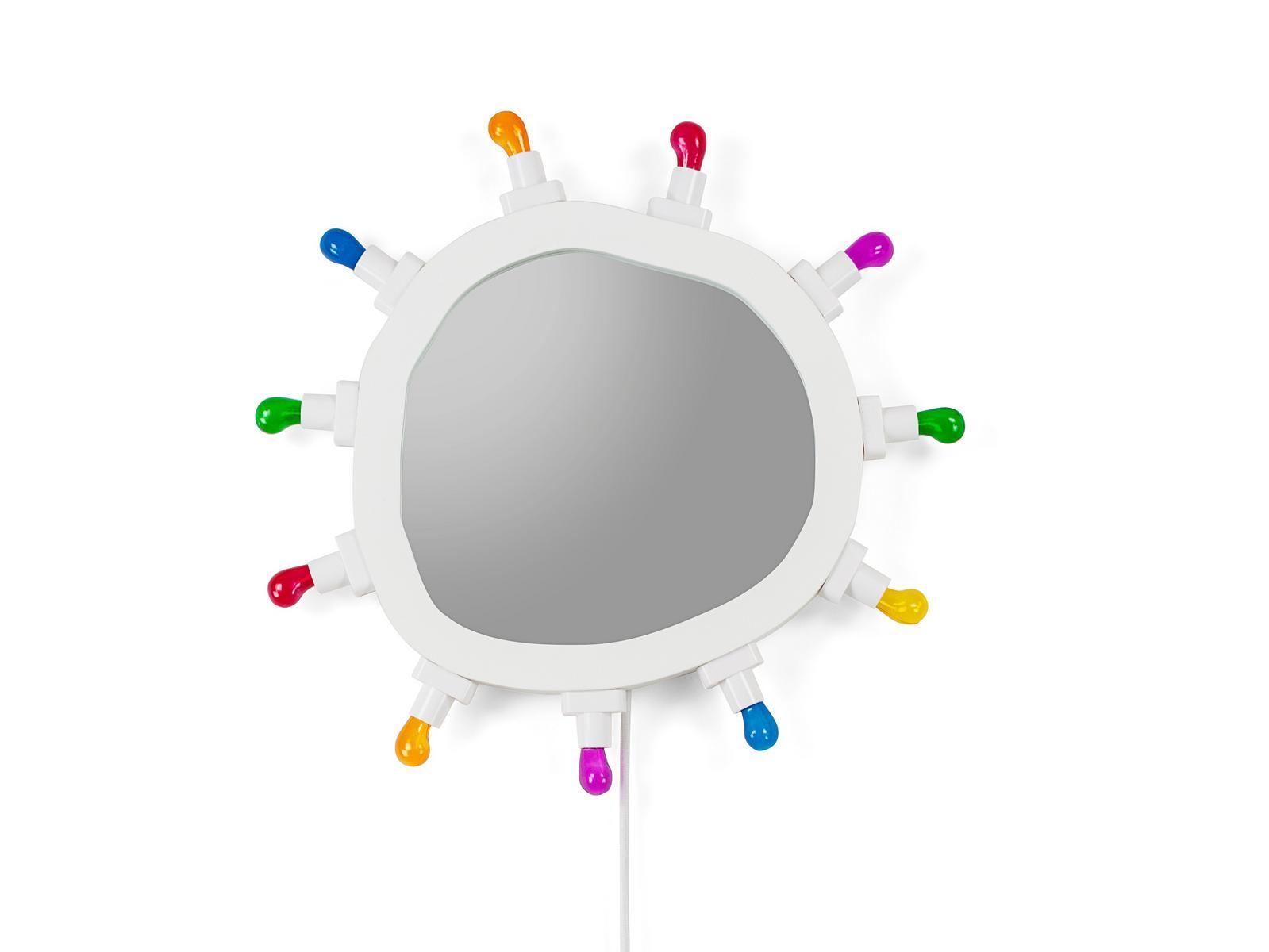 Wall-mounted mirror with integrated lighting | Luminaire Small by Seletti