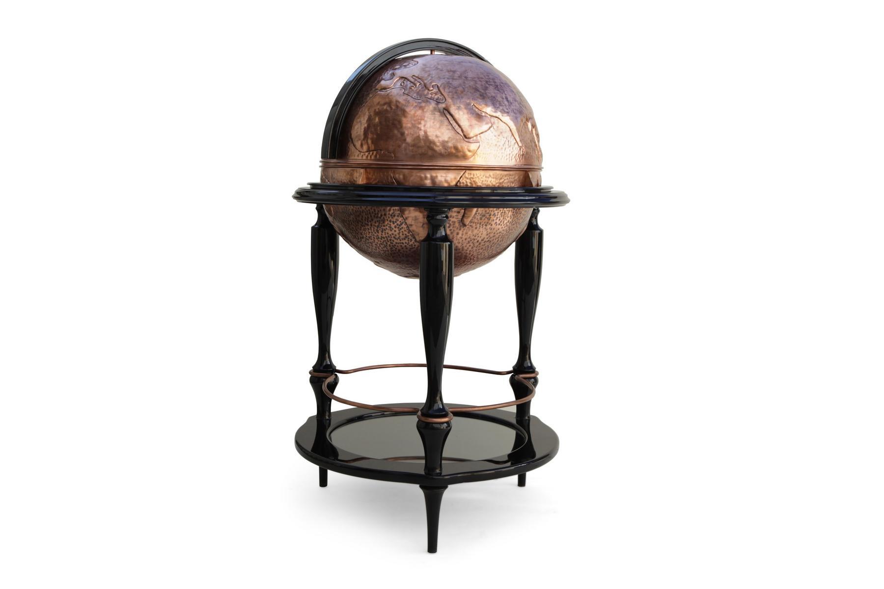 Copper bar cabinet | Equator Globe by Boca Do Lobo