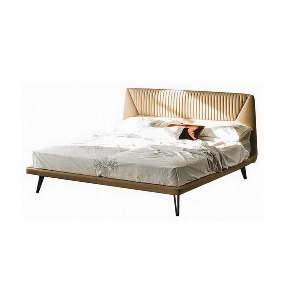 Metal bed with upholstered headboard | Amadeus by Cattelan Italia