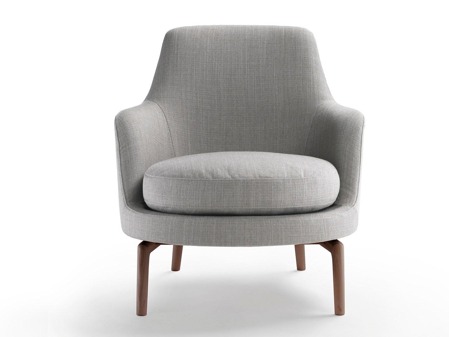 Fabric armchair with armrests | Leda by Flexform