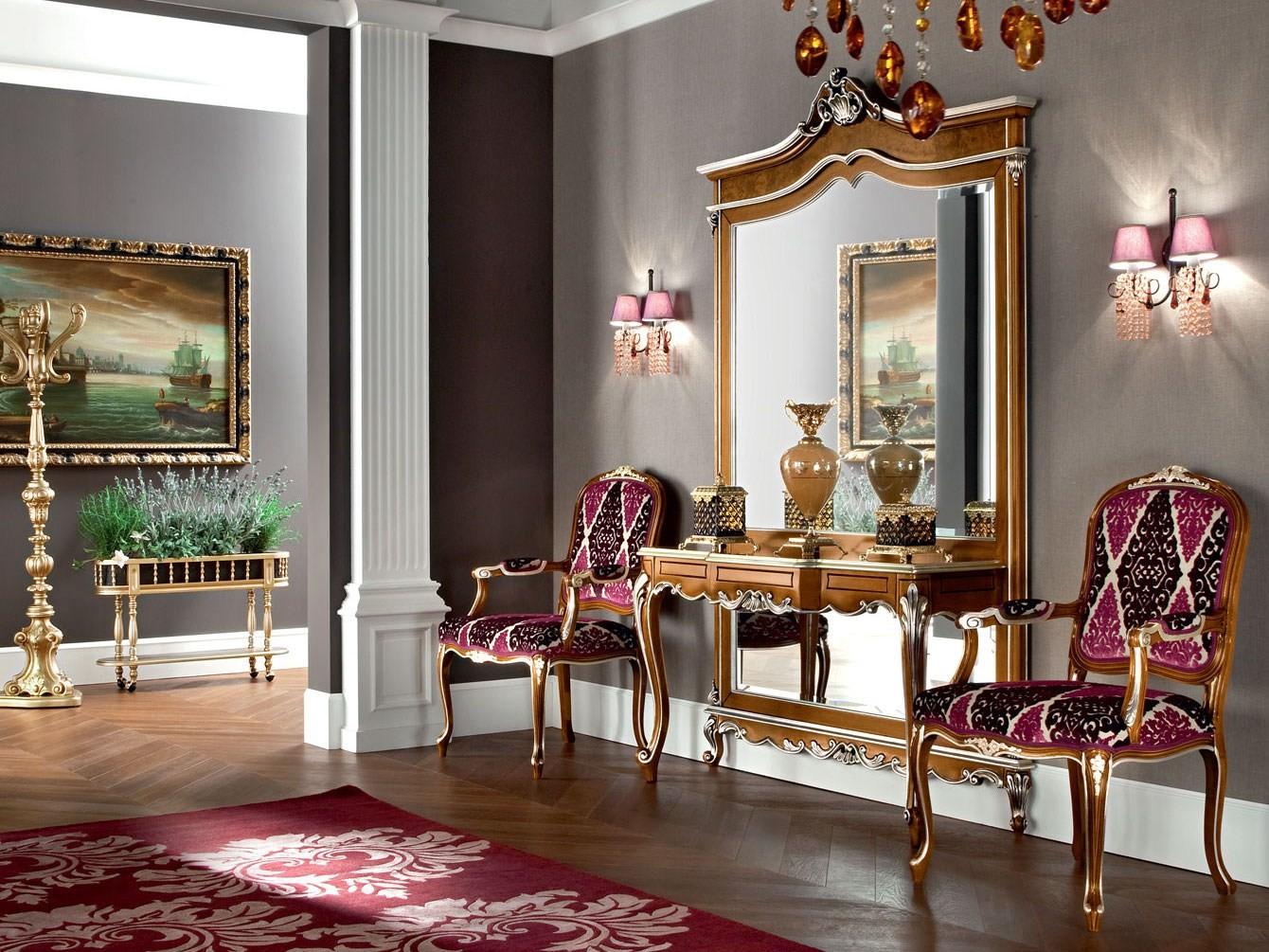 Wall-mounted solid wood hallway unit | 12604 by Modenese Gastone