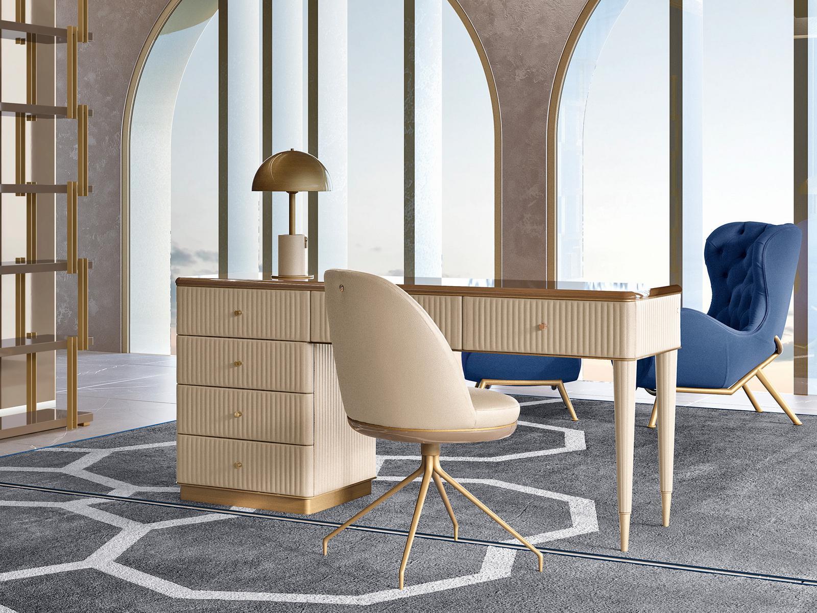 Rectangular writing desk with drawers | Augusta by Volpi