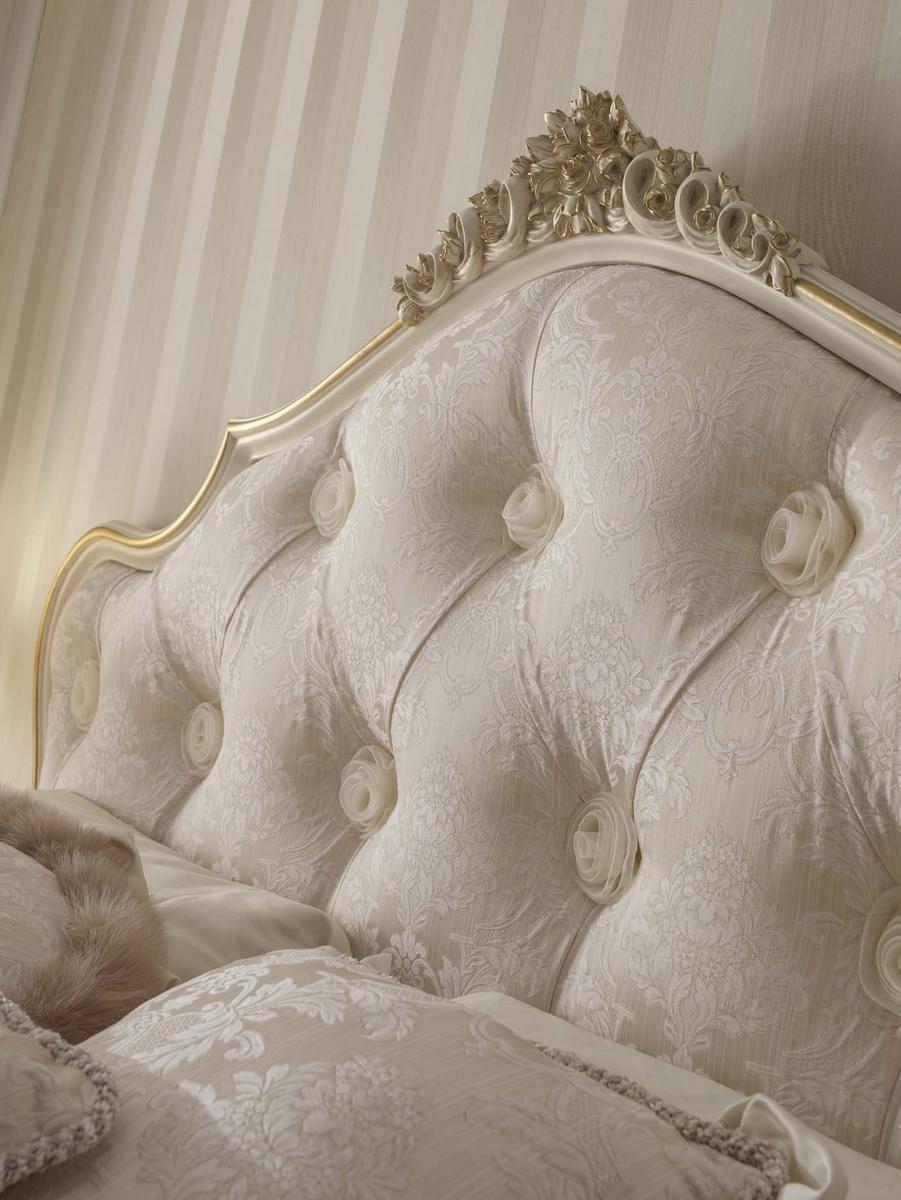 Double bed with upholstered headboard | Michelangelo by Volpi