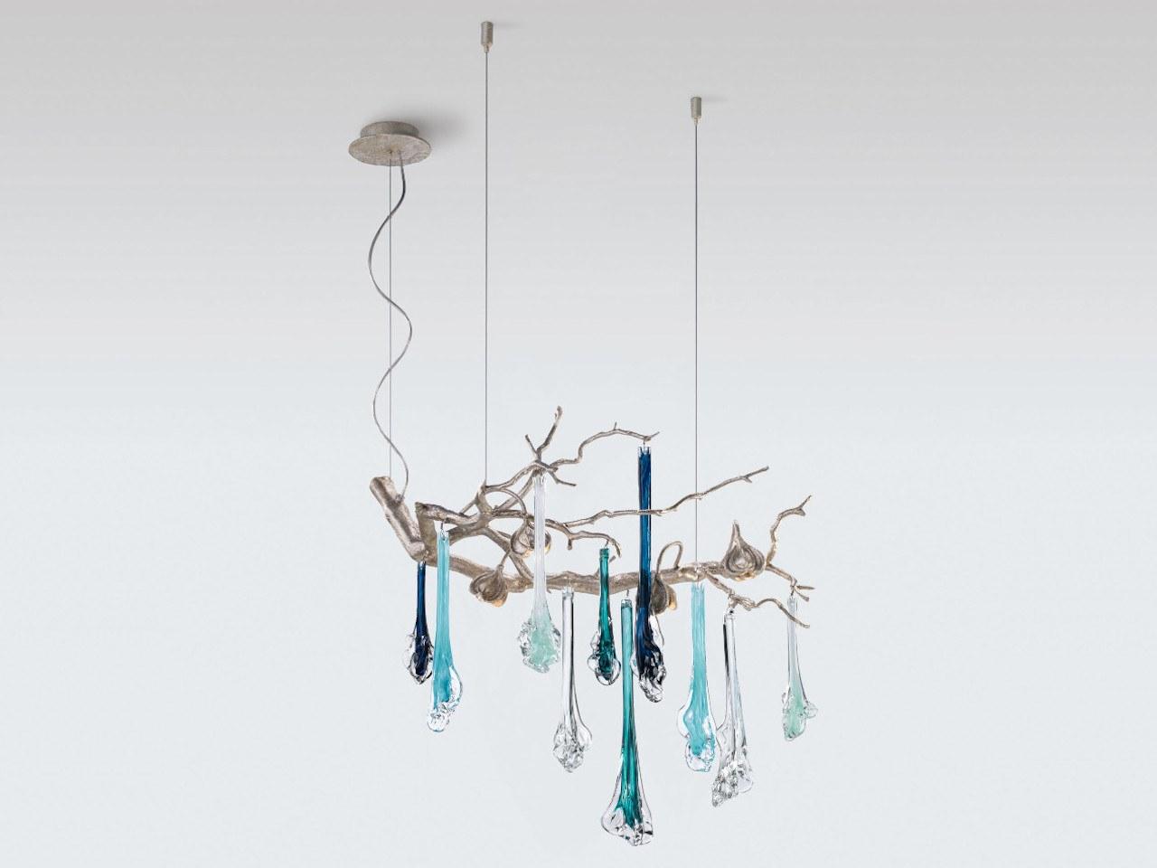 Handmade bronze pendant lamp | Coral Ct3393/4 by Serip