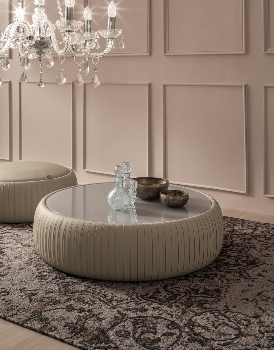 Low Eco-leather coffee table | Plissé by Tonin Casa