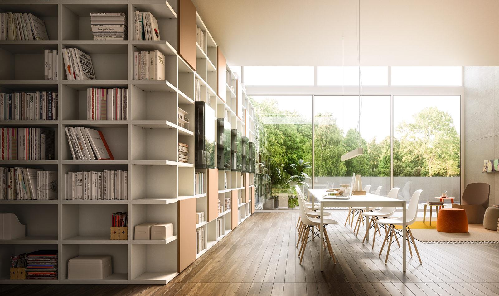 Modular wood storage wall | My Space by ALF Dafre