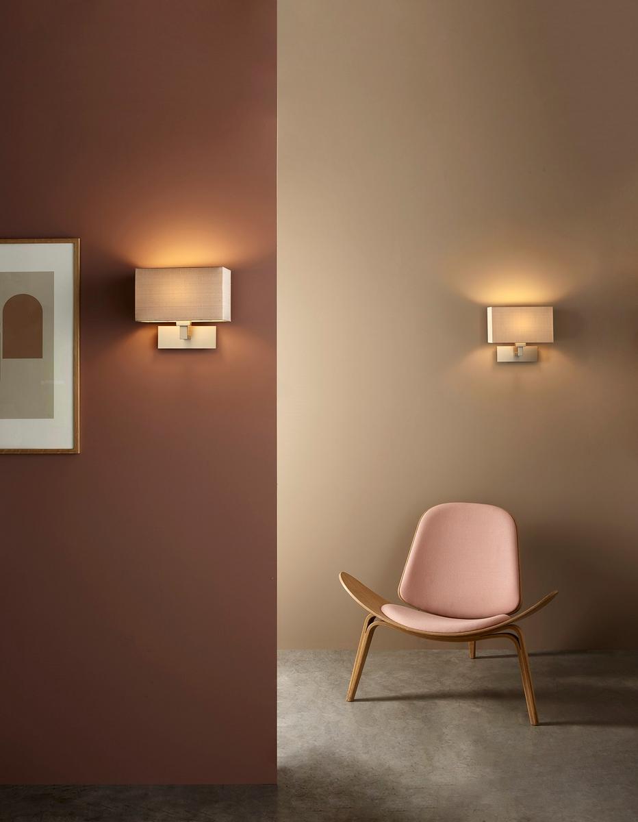 Wall lamp in steel and fabric | Park Lane by Astro lighting